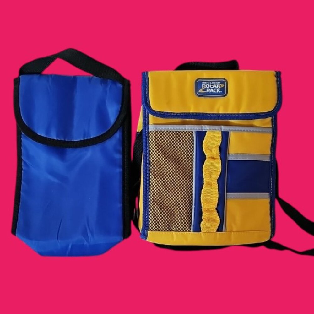2 soft sided insulated cooler bags bottle holders